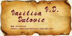Vasilisa Dulović vizit kartica